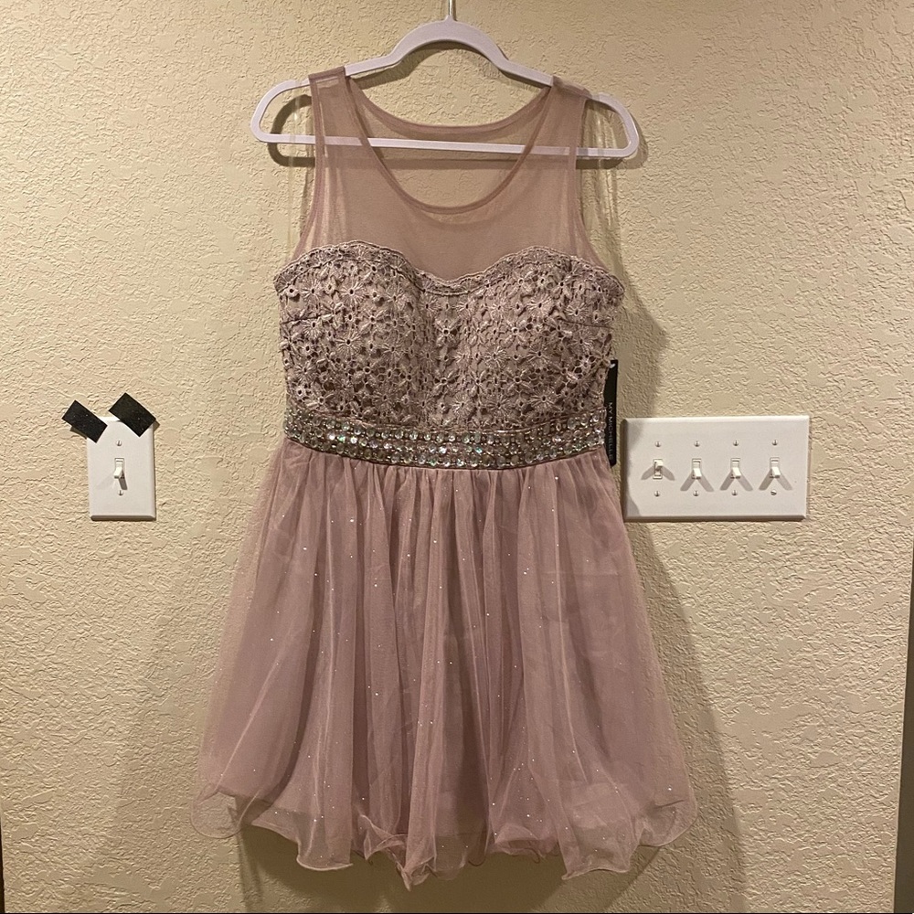 My Michelle 🖤 Juniors Mauve Sparkle Dress